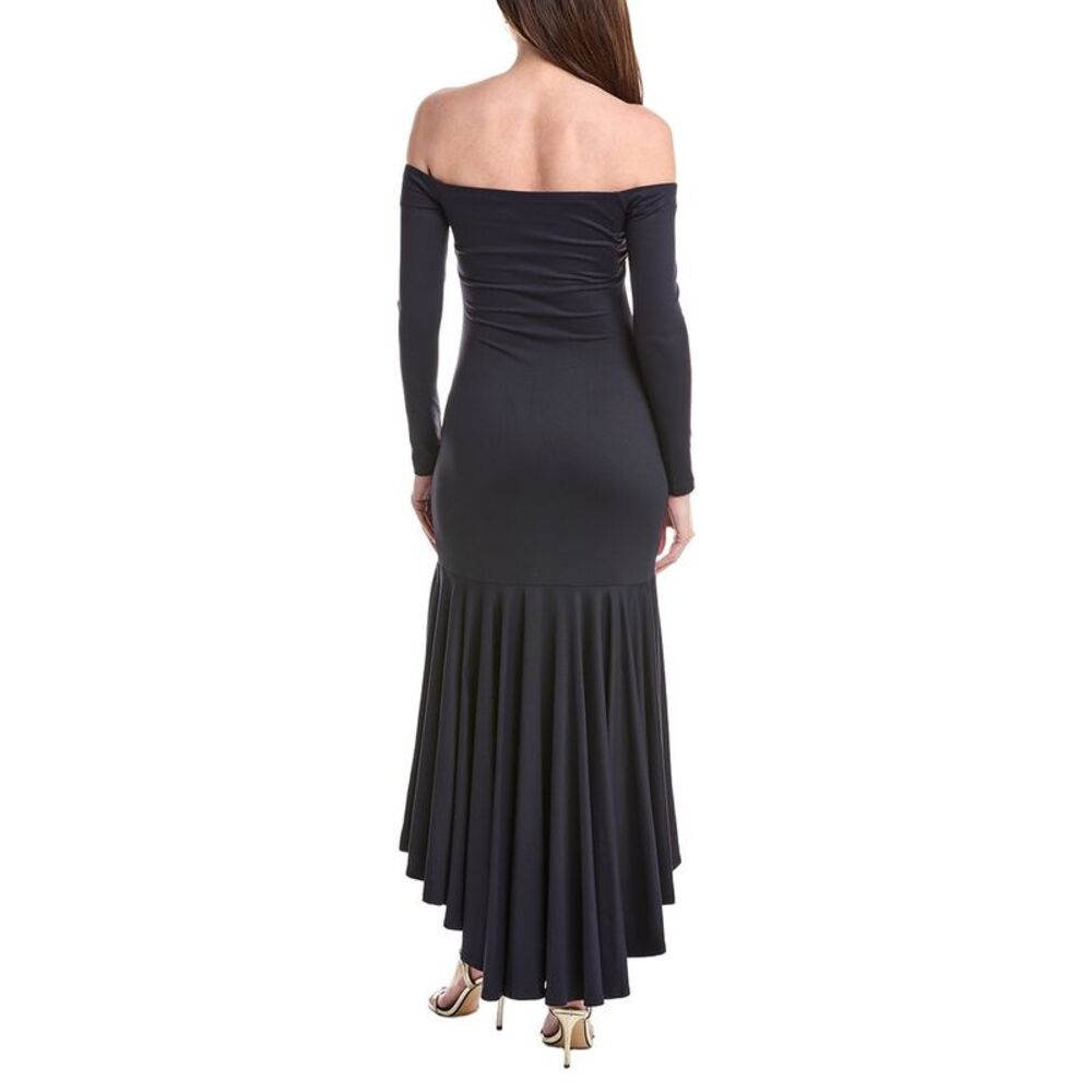 Susana Monaco Womens Off Shoulder High-Low Dress, Navy - Picture 2 of 3